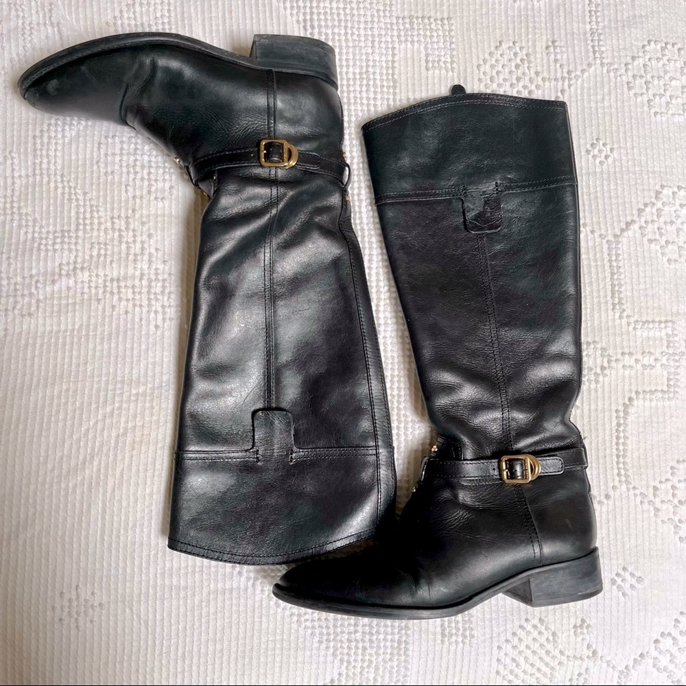 Tory Burch Eloise black riding boots